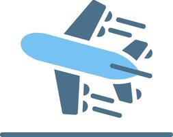 Departure Glyph Two Color Icon Design vector