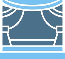 Stage Glyph Two Color Icon Design vector