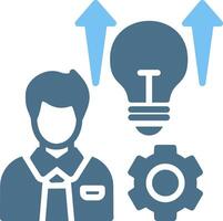 Skills Enhancement Glyph Two Color Icon Design vector
