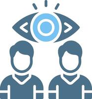 Supervision Glyph Two Color Icon Design vector