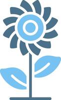 Sunflower Glyph Two Color Icon Design vector