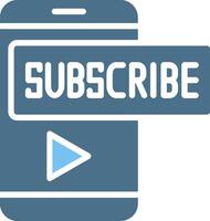 Subscribe Glyph Two Color Icon Design vector