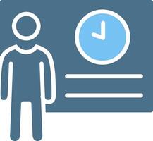 Time management Glyph Two Color Icon Design vector
