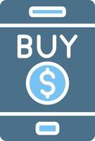 Buy Glyph Two Color Icon Design vector
