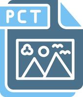 PCT Glyph Two Color Icon Design vector