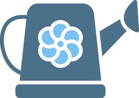 Watering Can Glyph Two Color Icon Design vector
