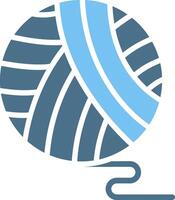 Wool Ball Glyph Two Color Icon Design vector