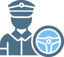 Driving Instructor Glyph Two Color Icon Design vector