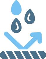 Water Resistant Glyph Two Color Icon Design vector