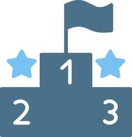 Podium Glyph Two Color Icon Design vector