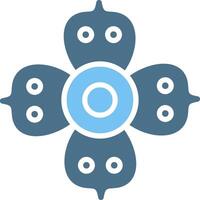 Rafflesia Glyph Two Color Icon Design vector