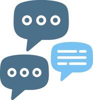 Speech Bubbles Glyph Two Color Icon Design vector
