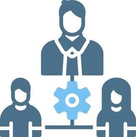 Team Management Glyph Two Color Icon Design vector