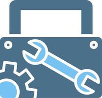 Tool Box Glyph Two Color Icon Design vector