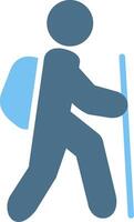 Tourist Glyph Two Color Icon Design vector