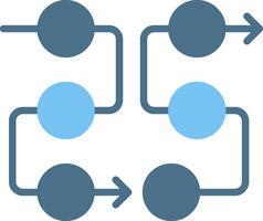 Flow diagram Glyph Two Color Icon Design vector