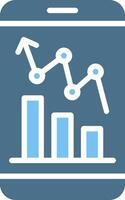 Trending Glyph Two Color Icon Design vector