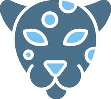 Jaguar Glyph Two Color Icon Design vector