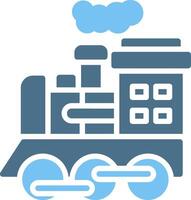 Locomotive Glyph Two Color Icon Design vector