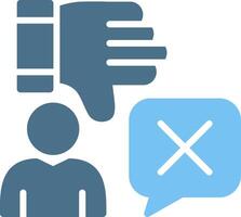 Negative vote Glyph Two Color Icon Design vector
