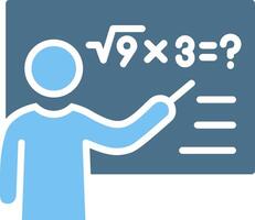 Mathematician Glyph Two Color Icon Design vector