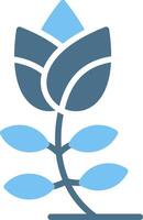 Tulip Glyph Two Color Icon Design vector