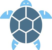Turtle Glyph Two Color Icon Design vector