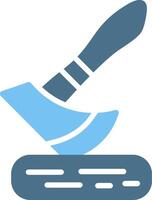 Axe Glyph Two Color Icon Design vector