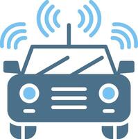 Autonomous Car Glyph Two Color Icon Design vector