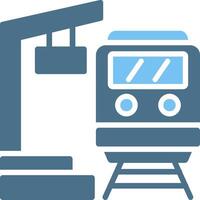 Platform Glyph Two Color Icon Design vector