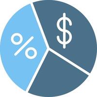 Ratio Glyph Two Color Icon Design vector