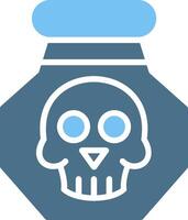 Posion Glyph Two Color Icon Design vector