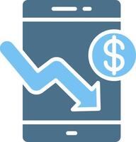 Smartphone Glyph Two Color Icon Design vector