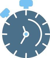 Stopwatch Glyph Two Color Icon Design vector