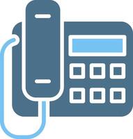 Telephone Glyph Two Color Icon Design vector