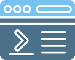 Command Glyph Two Color Icon Design vector