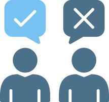 Customer Feedback Glyph Two Color Icon Design vector