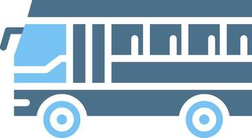 Bus Glyph Two Color Icon Design vector
