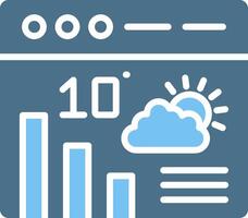 Forecast Analytics Glyph Two Color Icon Design vector