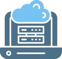 Hosting Glyph Two Color Icon Design vector