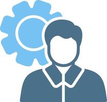 Management Glyph Two Color Icon Design vector