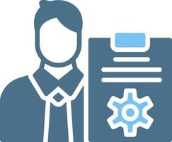 Project Manager Glyph Two Color Icon Design vector