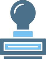 Stamp Glyph Two Color Icon Design vector