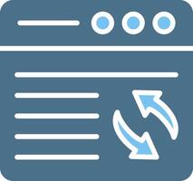 Syn Glyph Two Color Icon Design vector