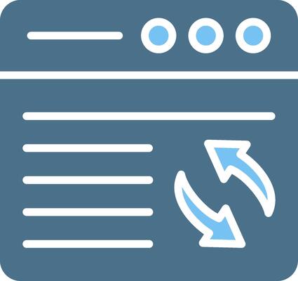 Syn Glyph Two Color Icon Design