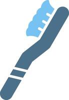 Toothbrush Glyph Two Color Icon Design vector