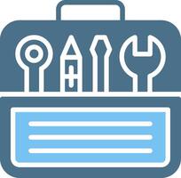 Tool Box Glyph Two Color Icon Design vector