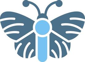 Butterfly Glyph Two Color Icon Design vector