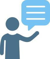 Explain Glyph Two Color Icon Design vector