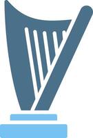 Harp Glyph Two Color Icon Design vector
